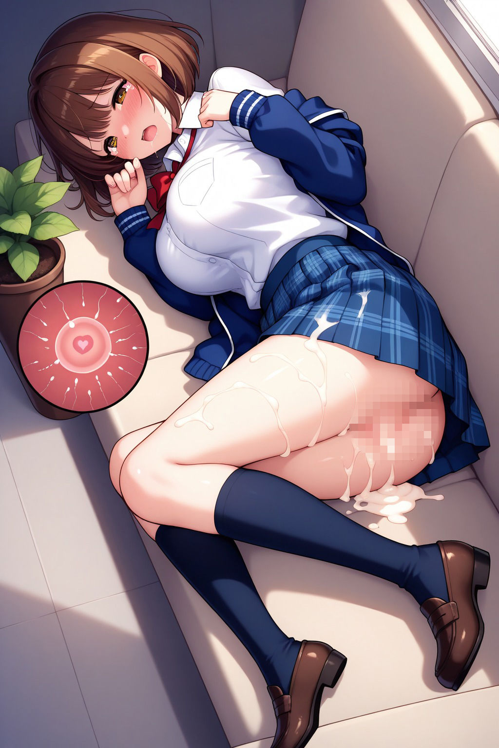 中出しされまくる美女JKの画像9