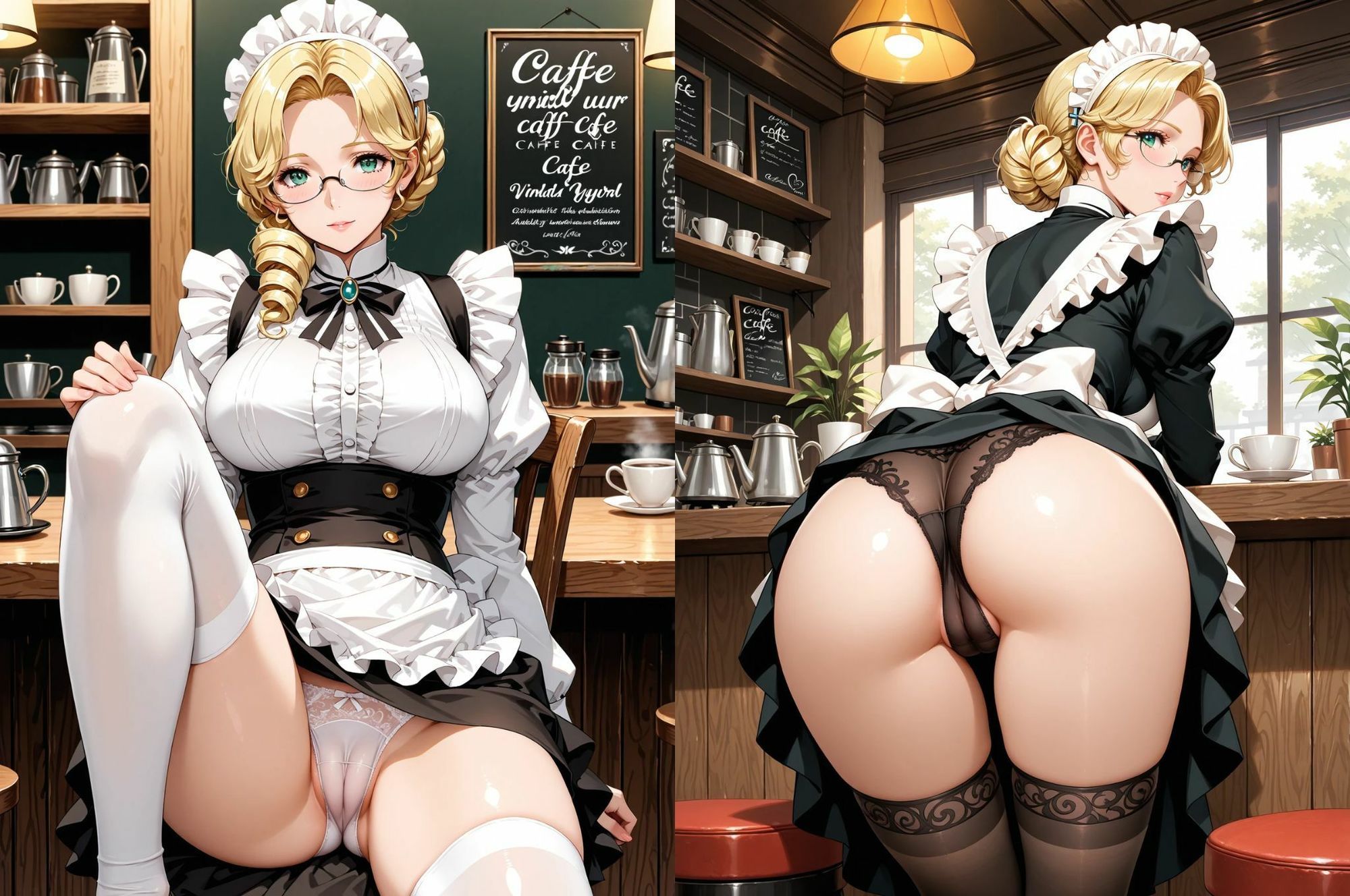 PANTY FETISH メイドカフェでパンティ見放題(はーと)のサンプル画像 6