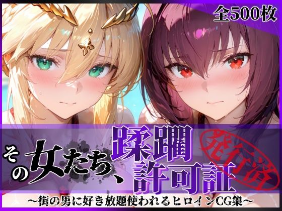 《d_764491》その女たち、蹂躙許可証発行済み -街の男たちに好き放題使われるヒロインCG集- スカ●ハ＆アル●リア編のパッケージ画像