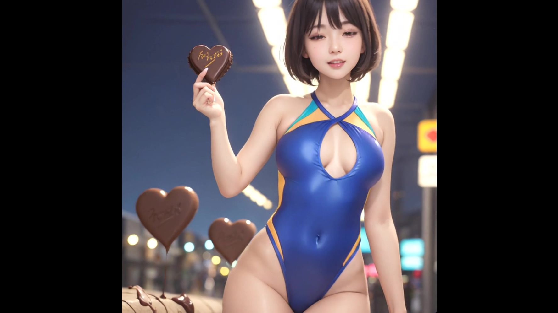 【動画版】競泳水着の彼女【2月】【AIグラビア】のサンプル画像 6