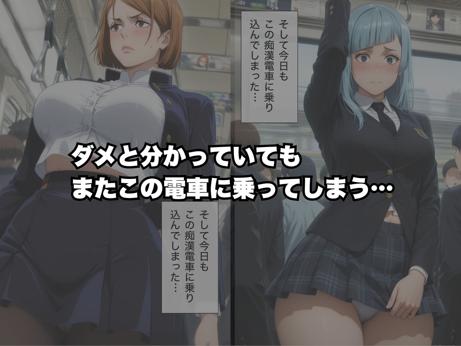 痴●電車で彼女たちの本当の妖美が露わにされる件〜呪●廻戦編〜のサンプル画像 6