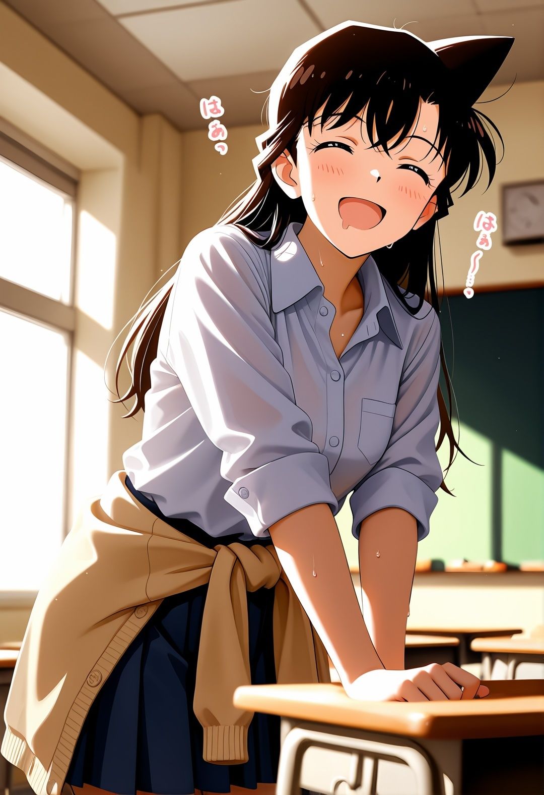 毛利〇の学校凌●〜帝〇〇校で制服・競泳水着・ブルマで連続絶頂!名探偵コ〇ンパロディ〜のサンプル画像 4