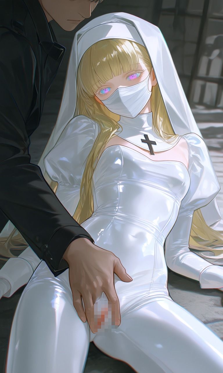 シスター風  ラバースーツ  拘束エロ画像集の画像7