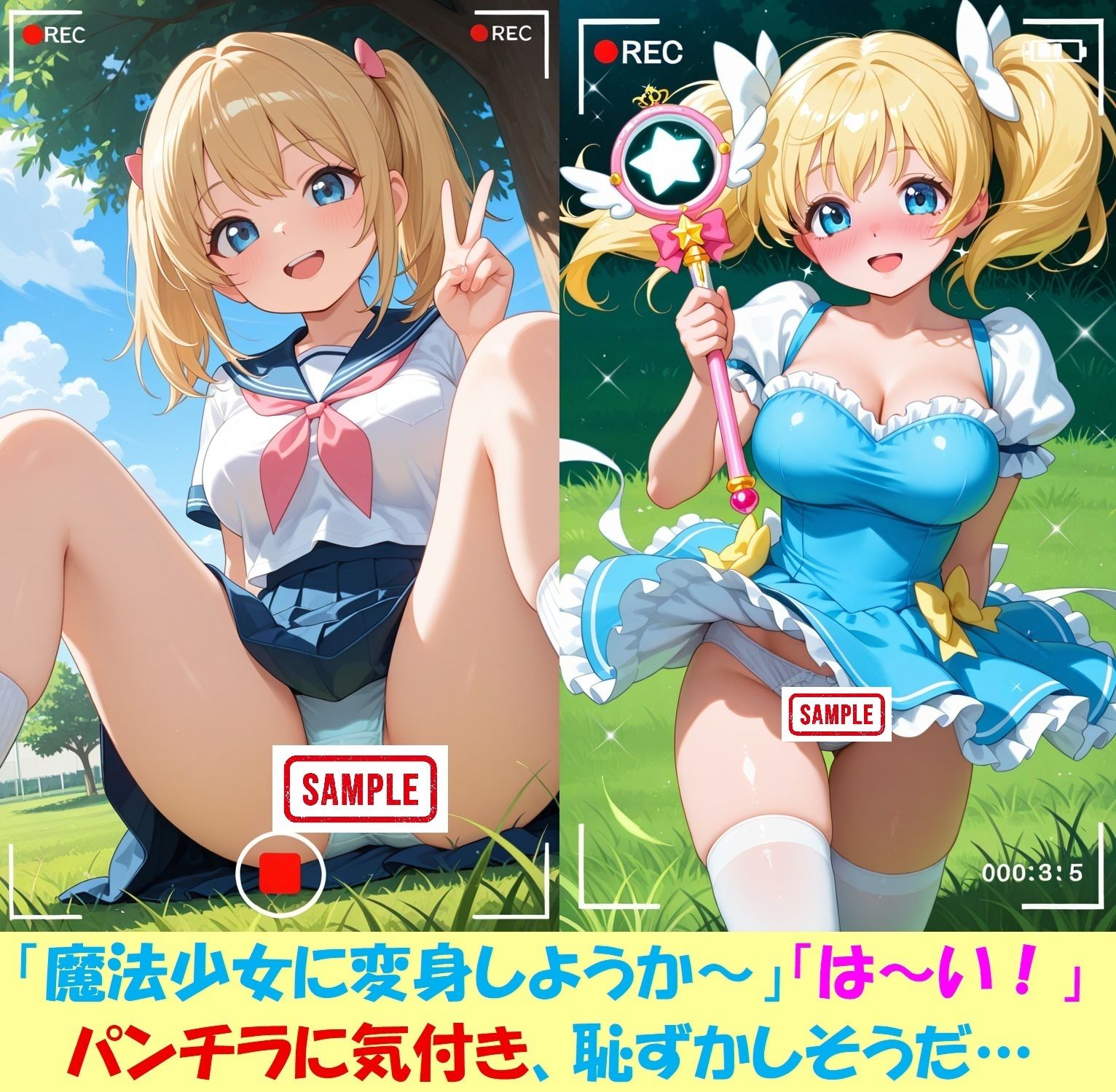 現役JKが撮影会でパンチラを撮られ生涯オカズ化3―魔法少女に変身してご奉仕―のサンプル画像 6