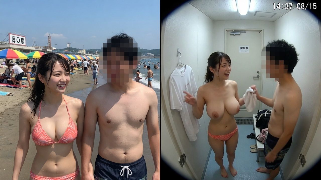 【美女189人！！】かわいいビキニ美女の海の家のシャワー室を盗撮！！水着美女のおっぱいが見れちゃった・・・私服姿がゲットできた子も！！ 画像7