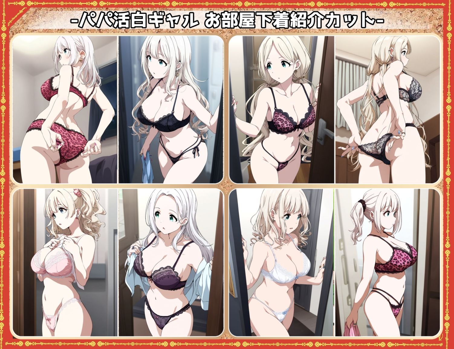 盗撮＆半脱ぎフェチ特化 2020年代アニメ作画特集 観察されるパパ活白ギャル少女たち その1 -500枚を撮影-のサンプル画像 6