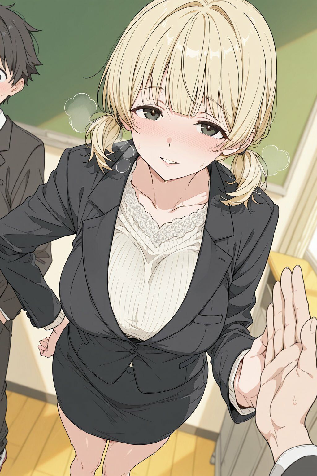 金髪ツインテール教育実習生とめちゃくちゃ中出しセックスしたのサンプル画像 6
