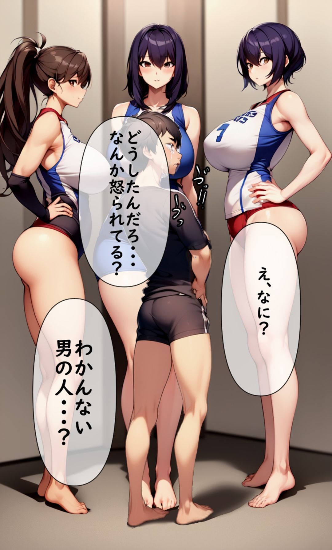 高身長女性×低身長男性 言葉責め集(バレー部その他編)のサンプル画像 6
