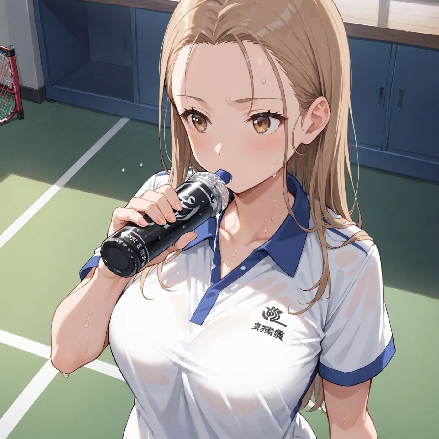 学園性活！ユニフォームに滲む汗 テニス部の本気がエロい2【汗かく美少女の厳選CG411枚収録】スマホ向けのサンプル画像 6
