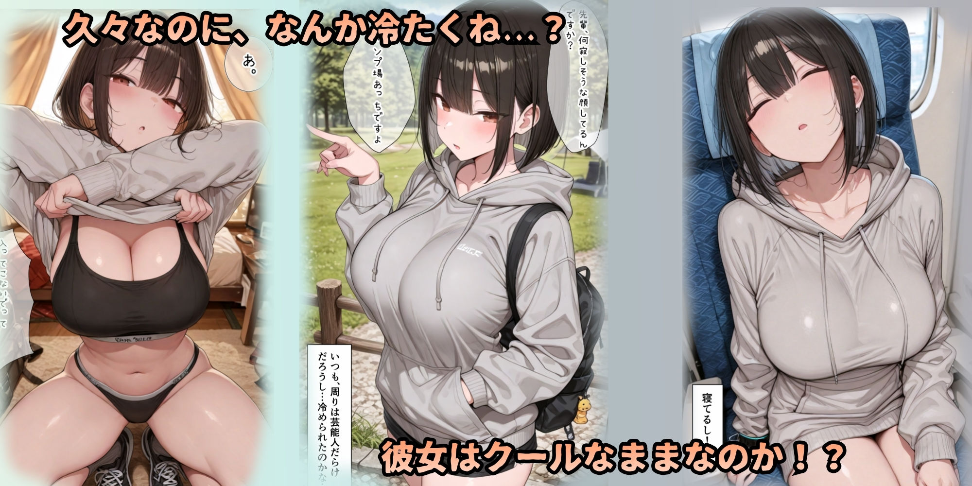 グラドル彼女を独占。汗だくテントで乱れまくる聖夜のサンプル画像 6