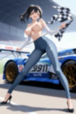 【裸ジーンズ女子7】裸ジーンズのレースクイーンのサンプル画像 6