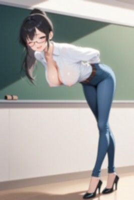【裸ジーンズ女子8】セクシー変態教師の乳首丸見え講座のサンプル画像 3