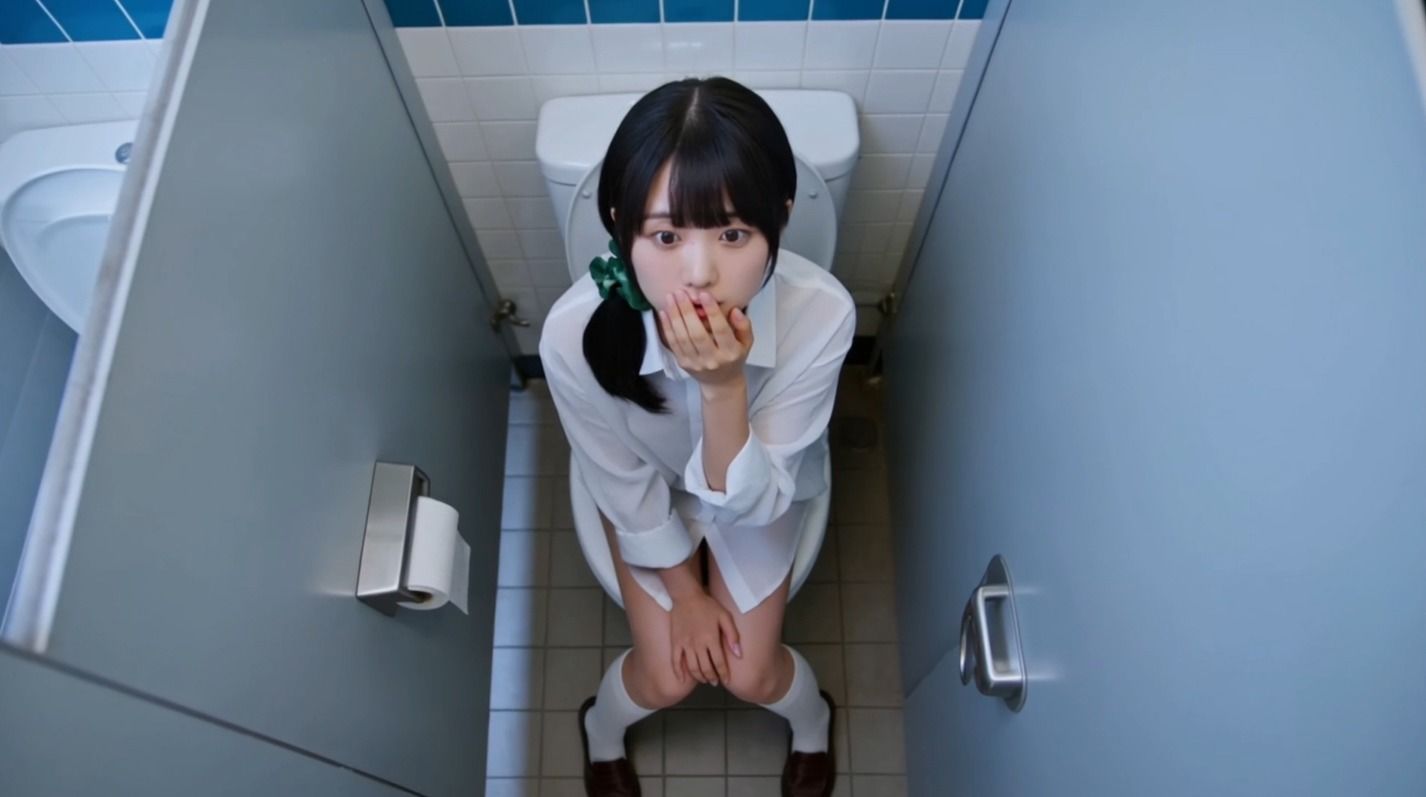 露出女子〇生の冒険4「修学旅行編」男子便器のサンプル画像 6