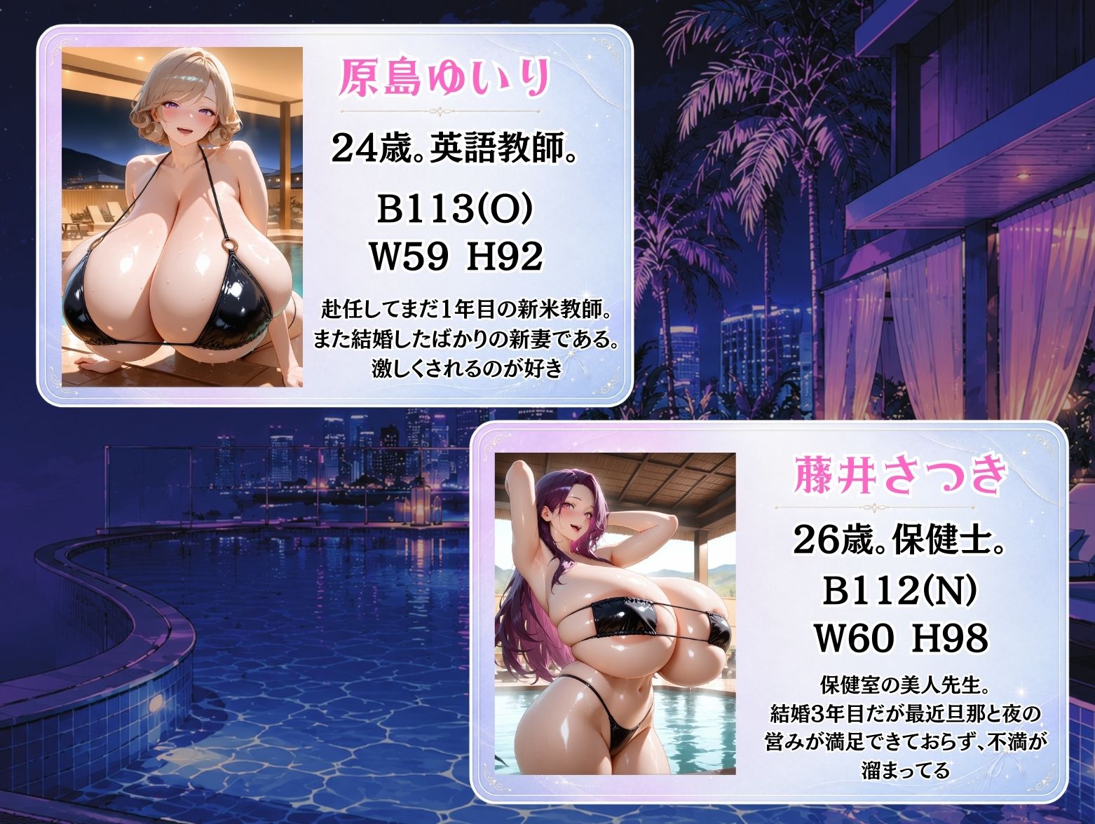 爆乳教師たちの淫らなリゾート休暇のサンプル画像 4