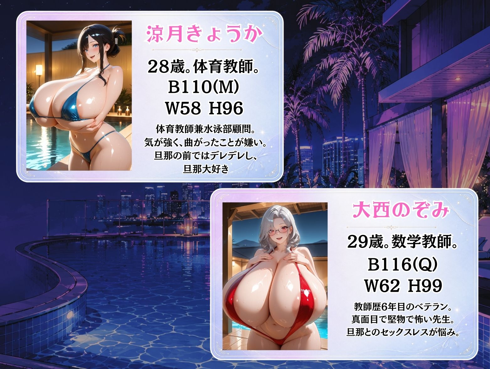 爆乳教師たちの淫らなリゾート休暇のサンプル画像 5