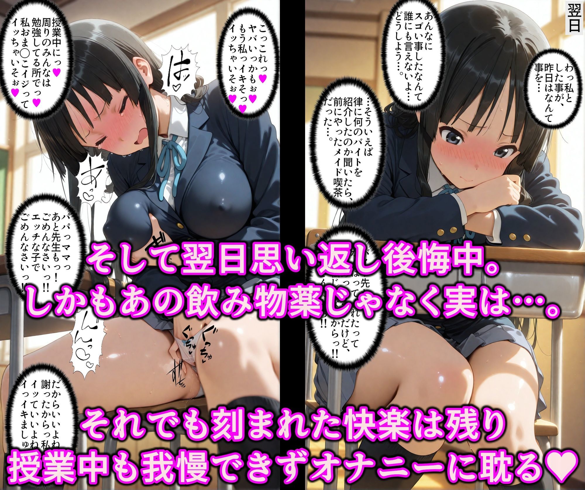ちがっ!?エッチになったのは薬のせい!!現役黒髪けいおん部員がAVデビュー!?極太チンポでアヘ堕ちいいなり淫乱女優 画像8