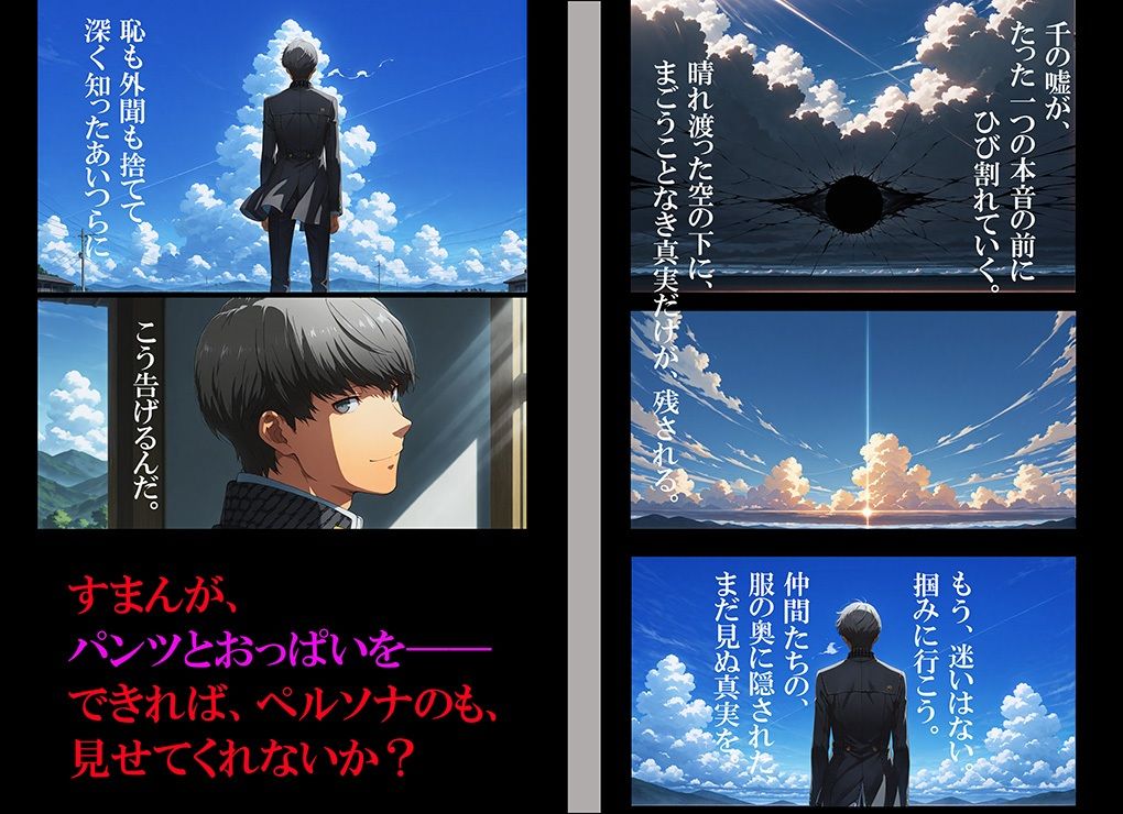 【CG500枚！】Per（はーと）ona4 嫌パン＆嫌パイ！嫌な顔でパンツとおっぱいを見せる仲間たちのサンプル画像 6