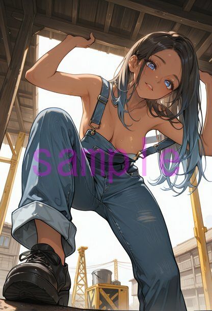 裸オーバーオールの女の子に見下していただく画像集のサンプル画像 6