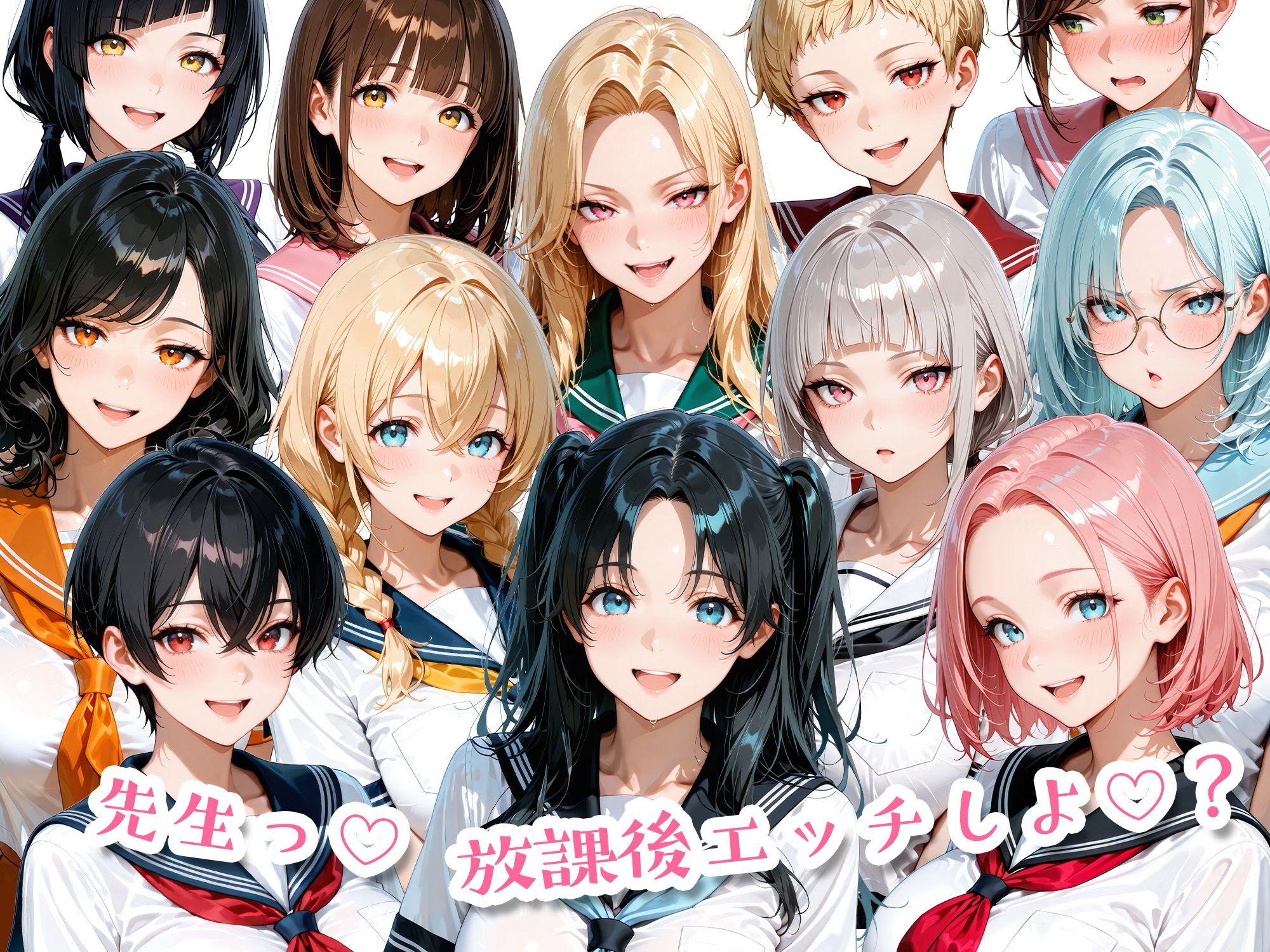 12人のセーラー服生徒とセックスし放題な教師の画像10