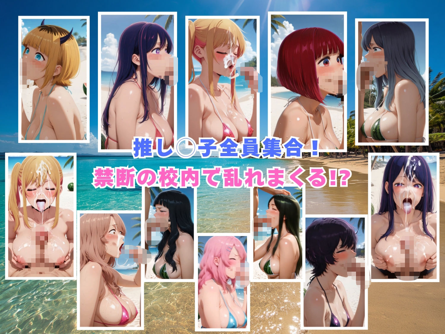 アイドルたちの卑猥なバカンス 〜南国ビーチでエッチなレッスン〜 【動画&イラストセット】 画像7