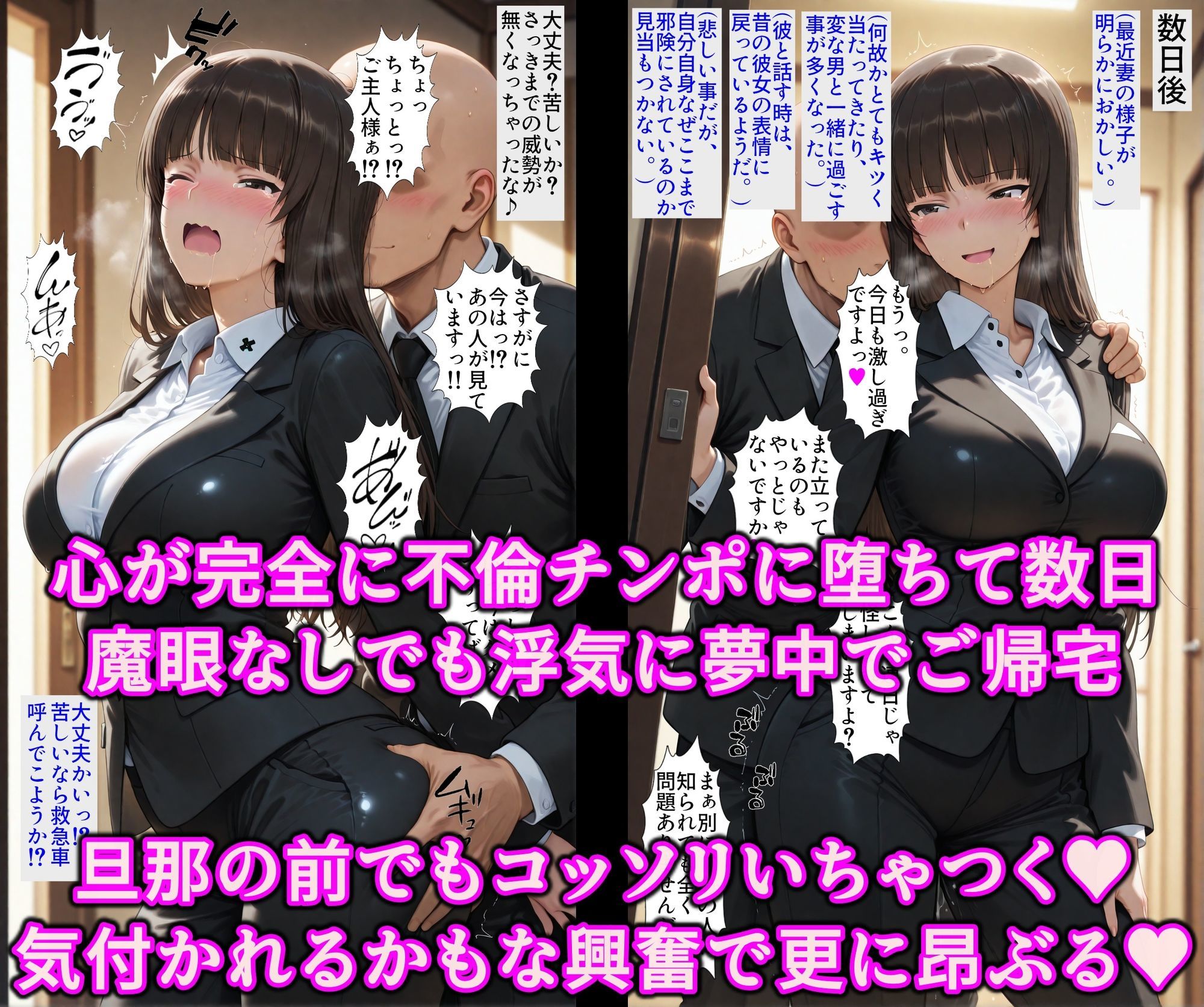 不倫に狂う巨乳ママ!これぞ淫乱西住流!!堅物家元を洗脳魔眼で発情快楽調教!!家族はポイしてコスプレご奉仕エッチのサンプル画像 6
