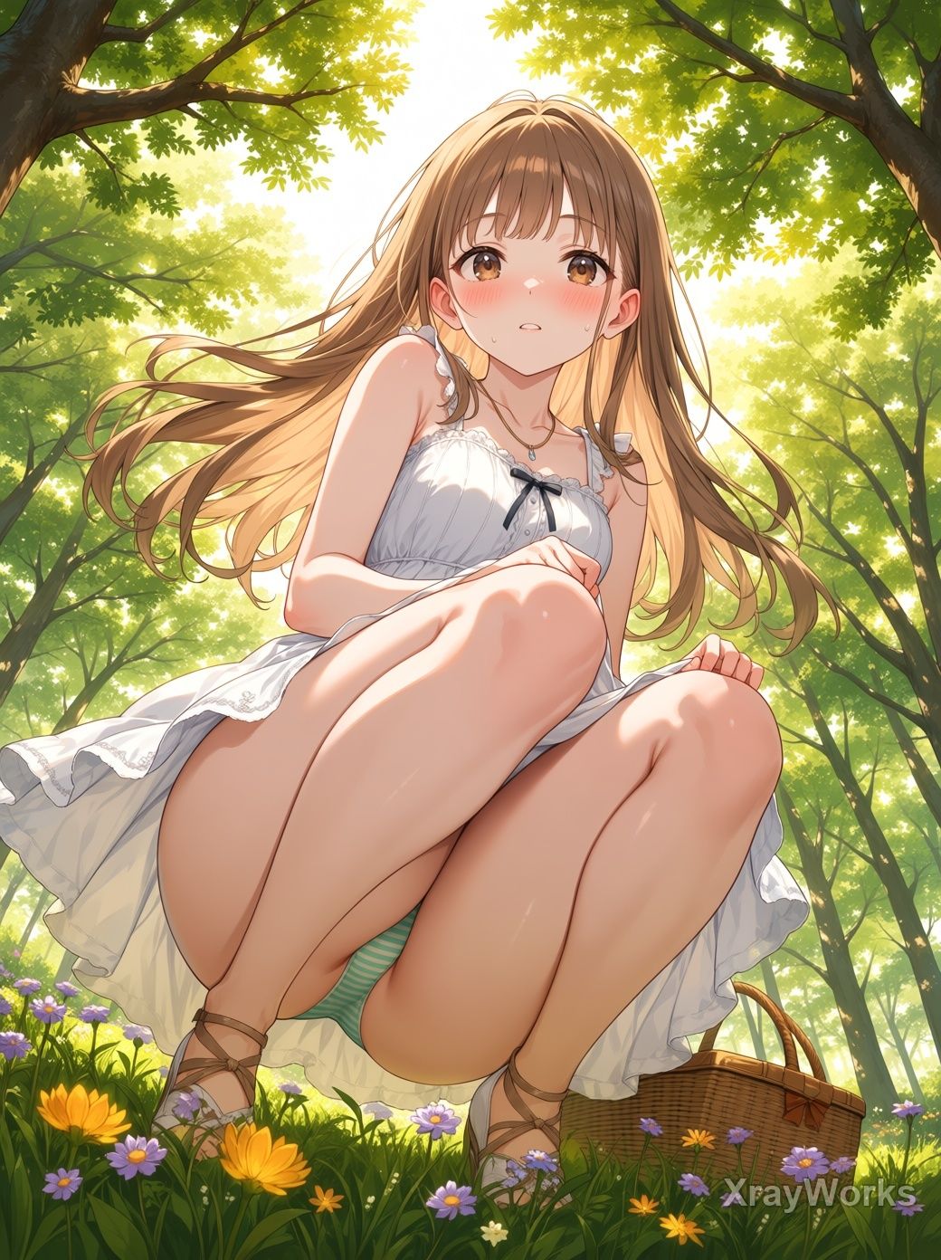 木漏れ日の秘密 〜夏ワンピ美少女のチラ〜 CG119枚+ショート動画122本のサンプル画像 2