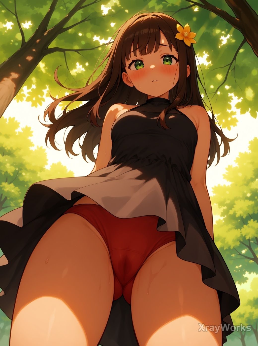 木漏れ日の秘密 〜夏ワンピ美少女のチラ〜 CG119枚+ショート動画122本のサンプル画像 4