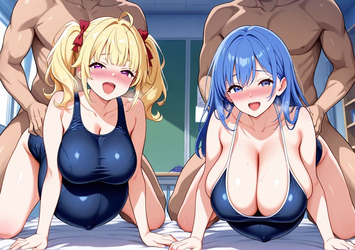 大乱交！！ボテ腹シンクロ部のサンプル画像 6