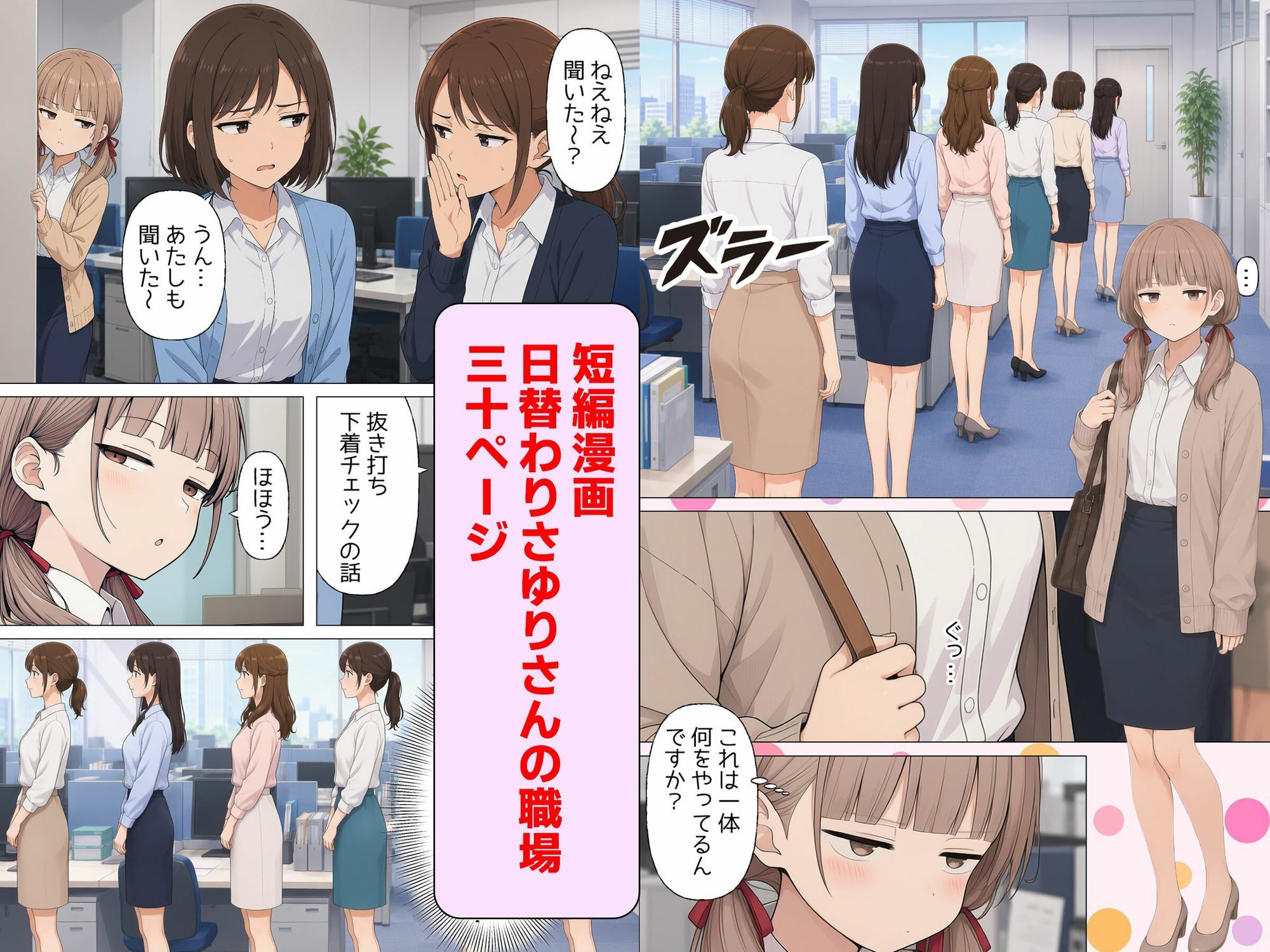 日替わりさゆりさんの通勤＆職場  短編漫画＋画像集のサンプル画像 2