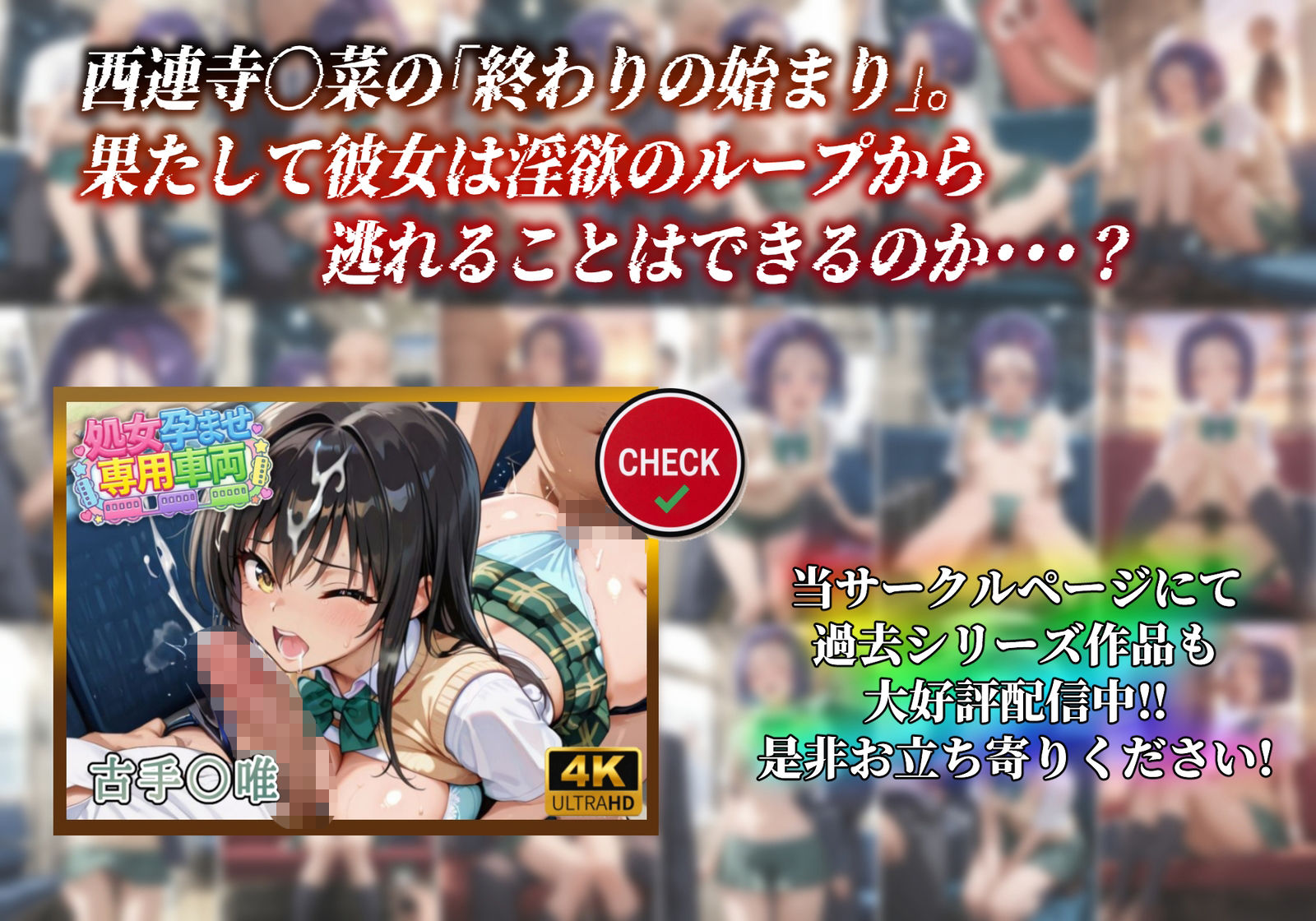 【処女孕ませ専用車両】連続中出しで肉便器化したヒロイン  -西連寺〇菜- 画像10
