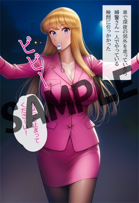 とある婦警さんと夜間の検問でのサンプル画像 1
