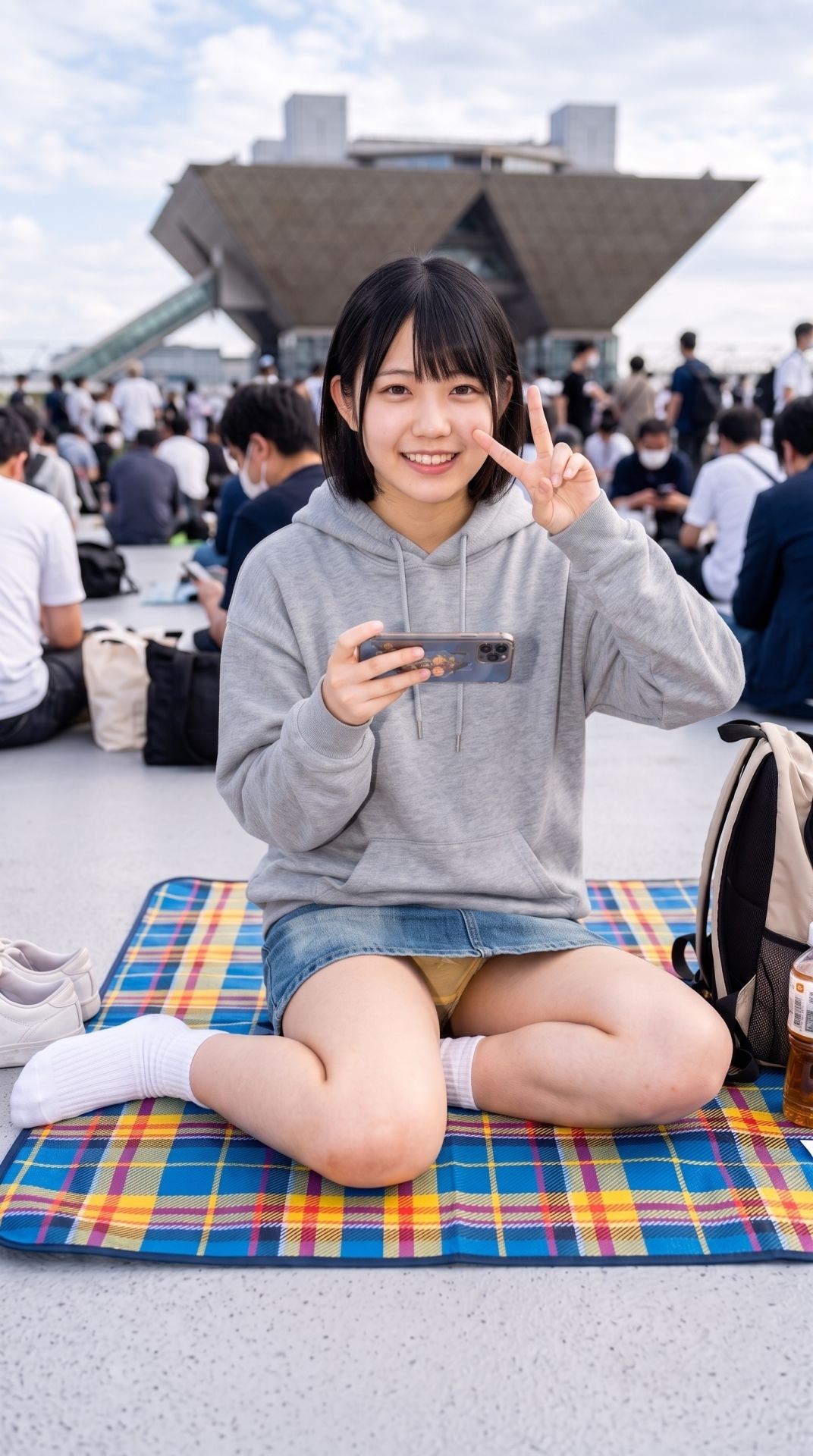 同人イベントの無防備すぎる座りパンチラ盗撮特大号・視線誘導で楽しむ16のラッキーストーリーのサンプル画像 1