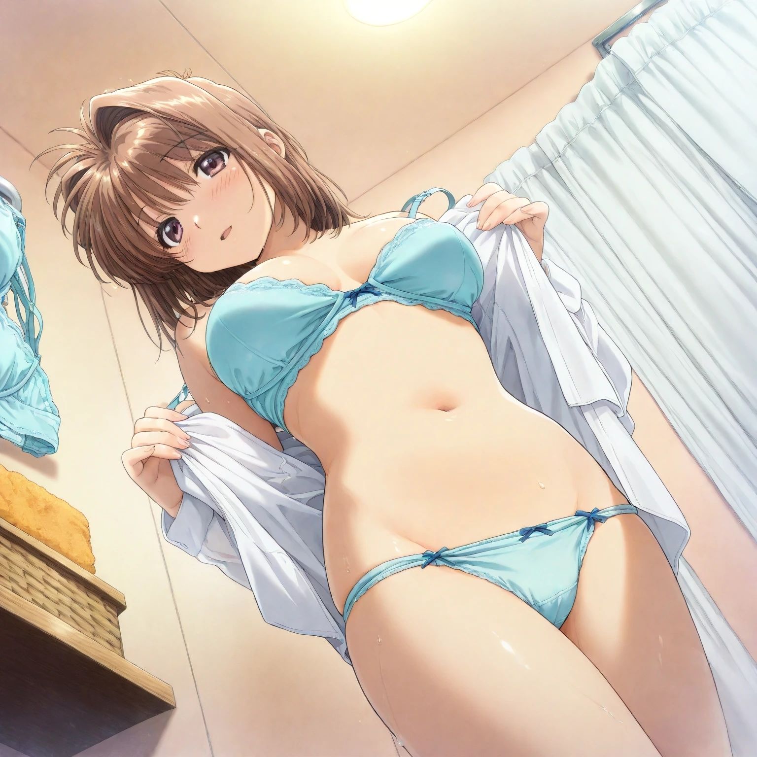 AIイラストCG集134 ミニスカ宅配ガール  理恵ちゃんのサンプル画像 6