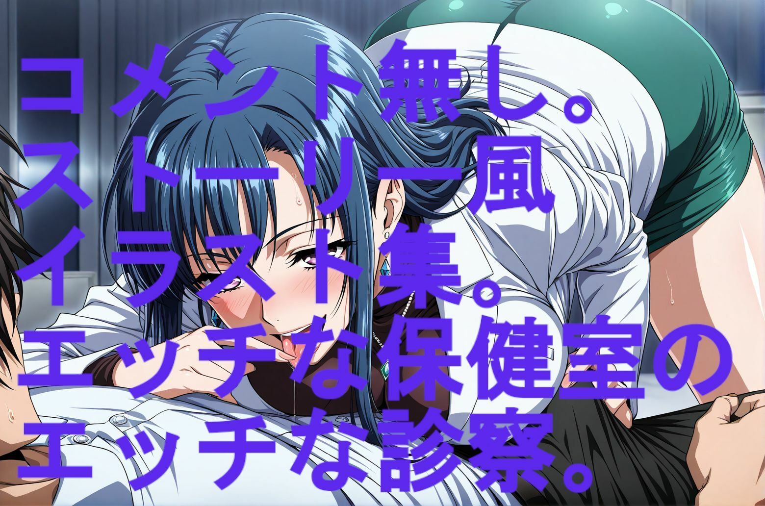ストーリー風イラスト集。保健室の先生のエッチな診察のサンプル画像 6