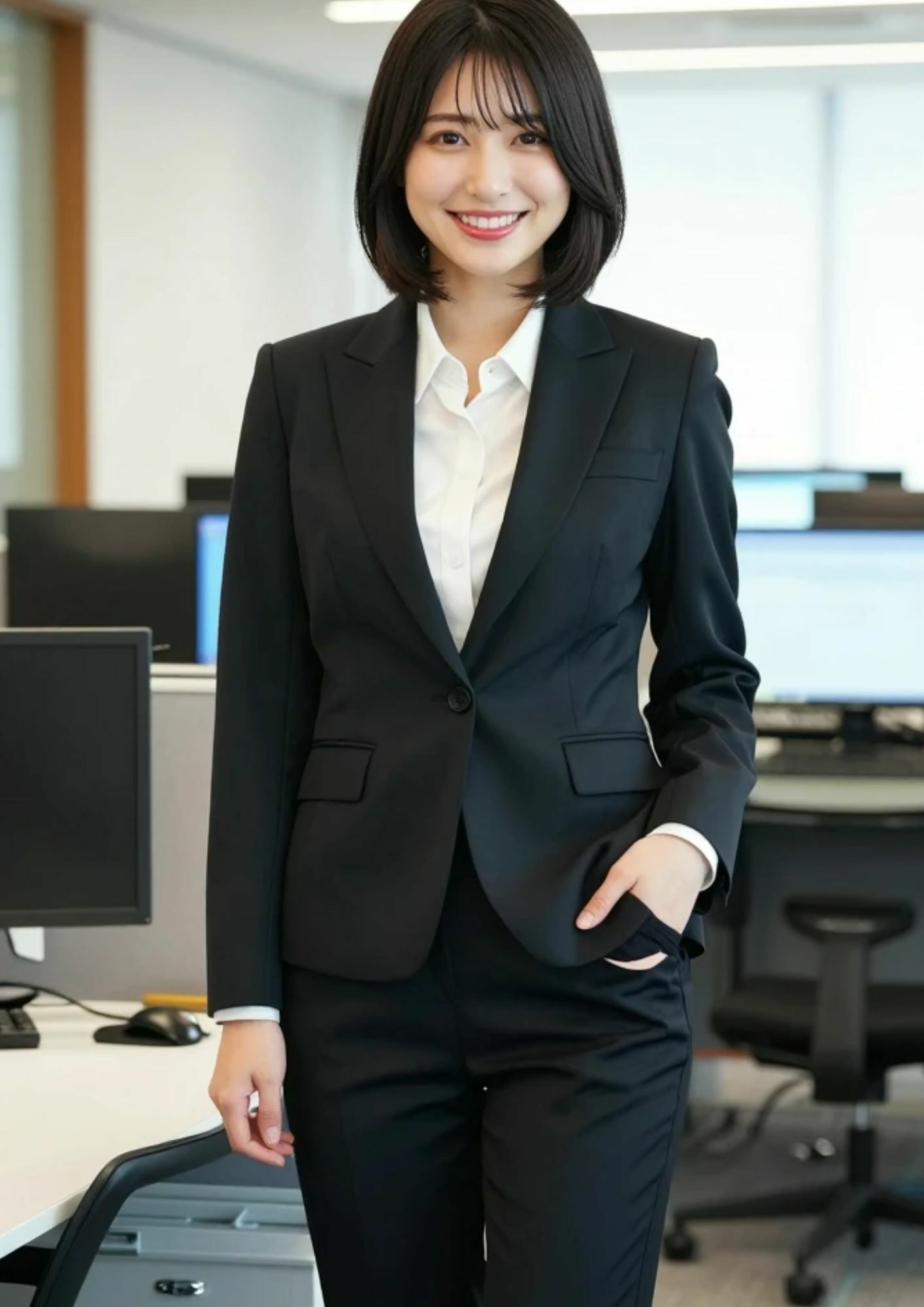 AI美女写真集VOL.4 ショートヘアお姉さん「AIななみ」のコスプレ画像集♪の画像8
