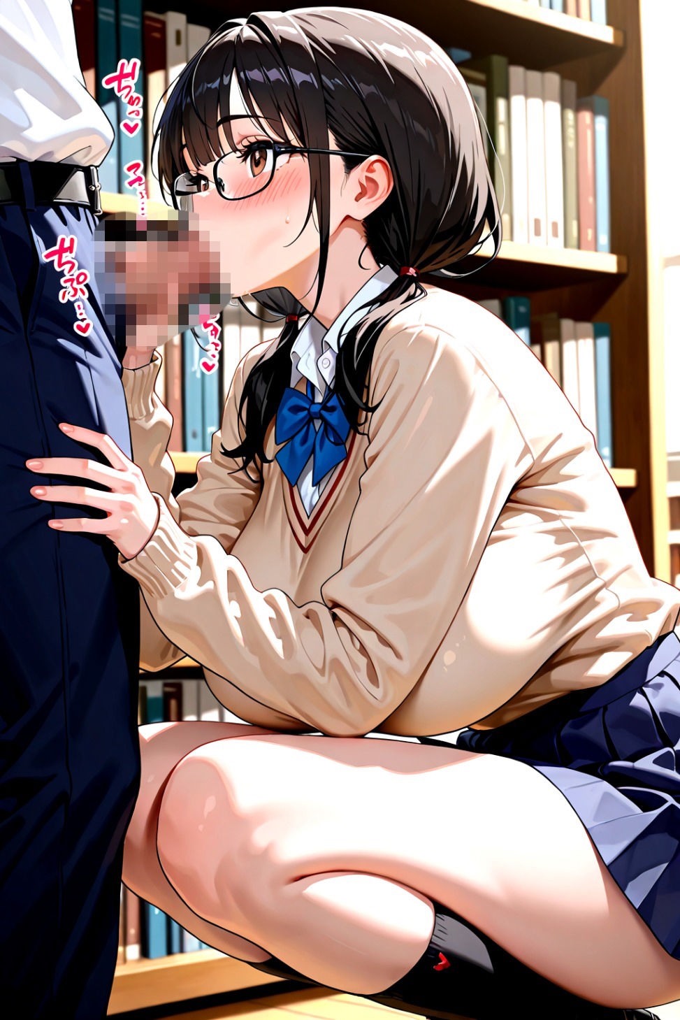 放課後、図書室、物陰で。のサンプル画像 6