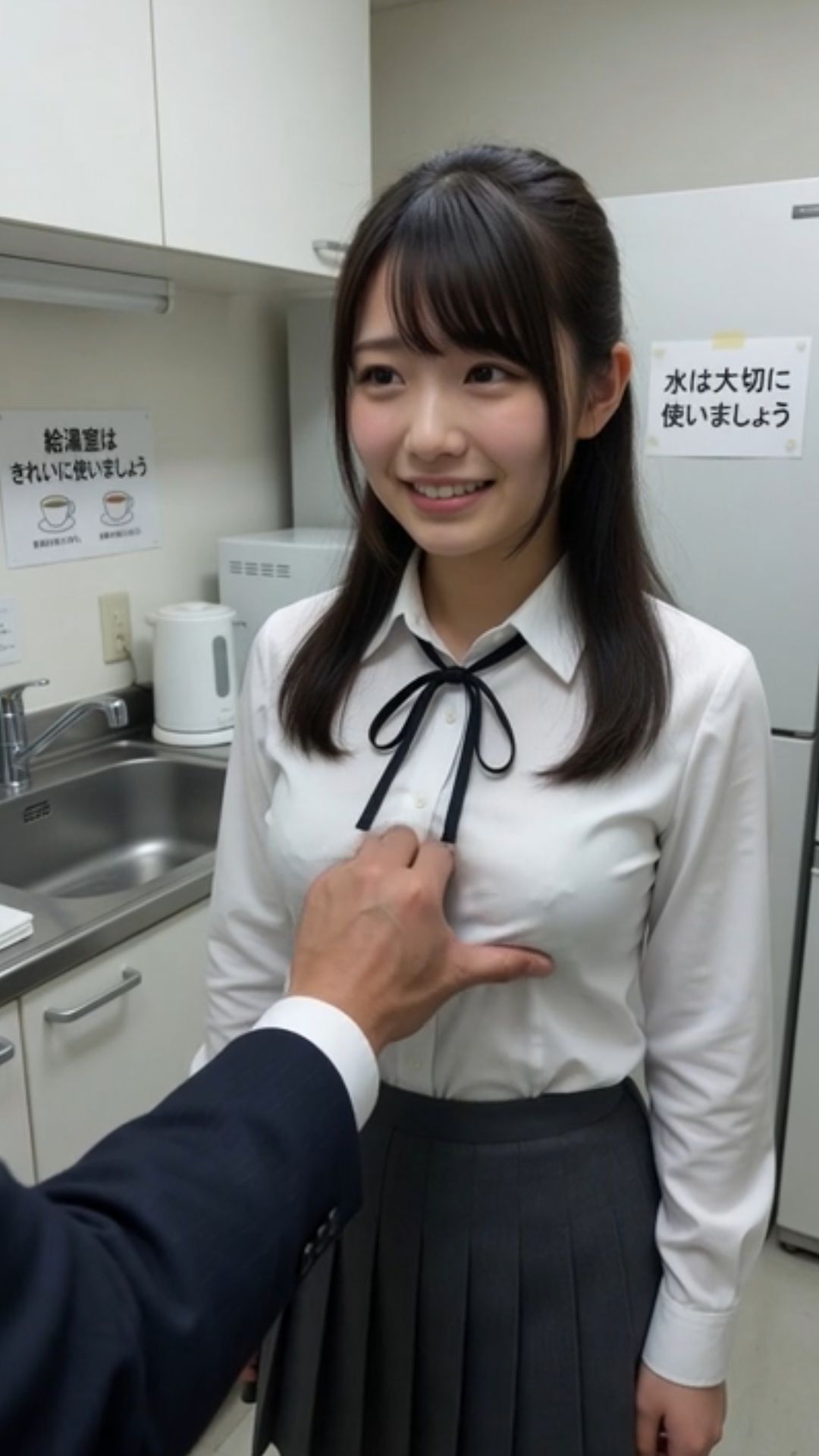 新入社員 給湯室 課長 先輩 いたずら 不倫 セクハラ ブラジャー パンティ OL 職場のサンプル画像 3