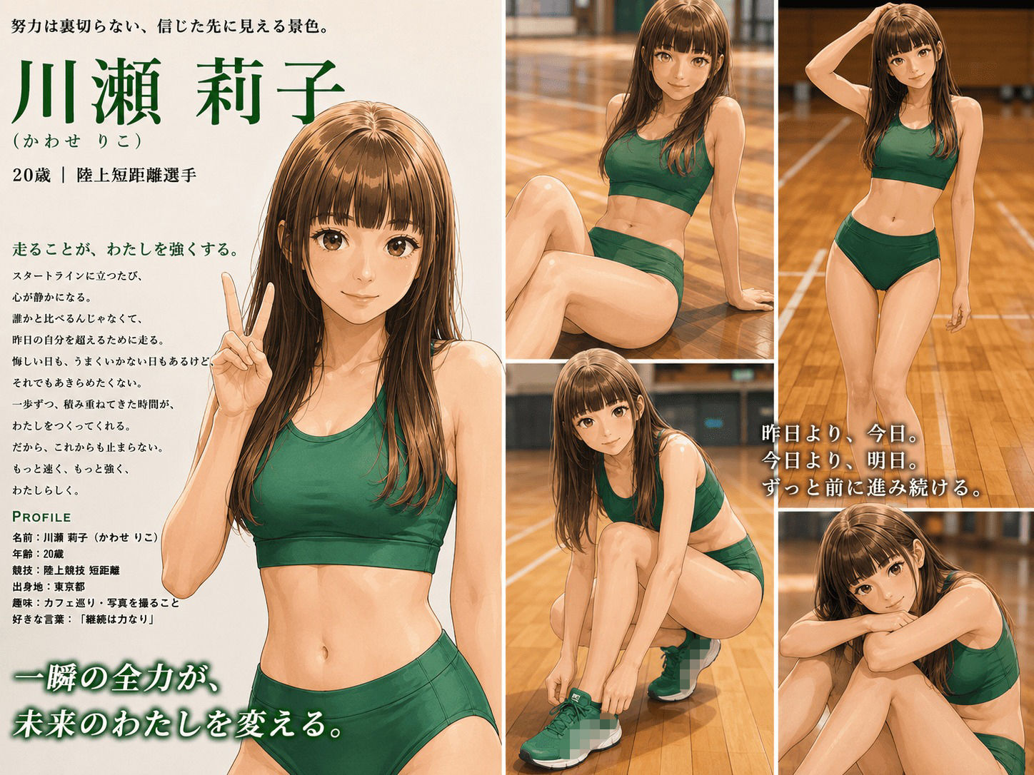 【CG】女子陸上部ヌードグラビア写真集 Vol.3のサンプル画像 1