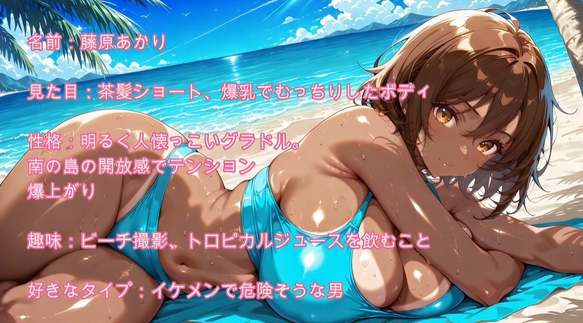 【4K】爆乳グラドルと南の島で汗だくセックスのサンプル画像 5