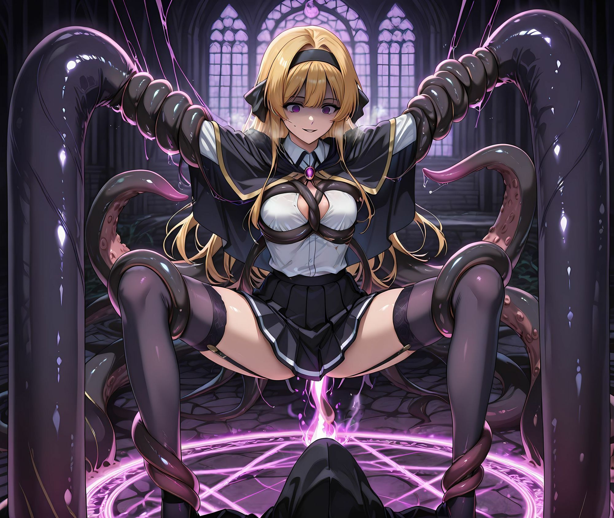 リアーナ魔力汚染悪堕ち・淫乱ビッチ化孕ませのサンプル画像 4