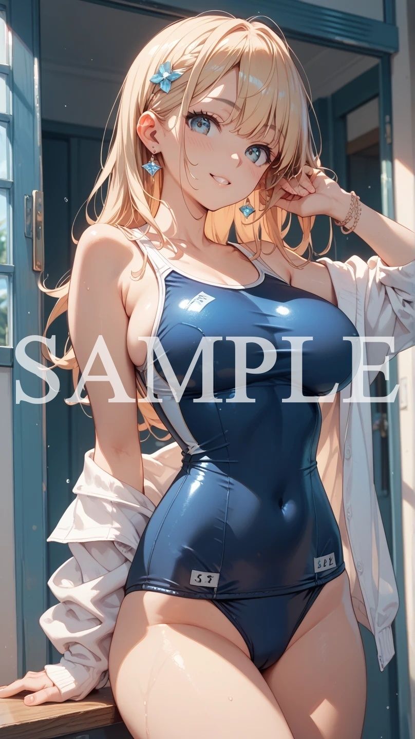 【豪華500枚セット】Blue Swimsuitのサンプル画像 6