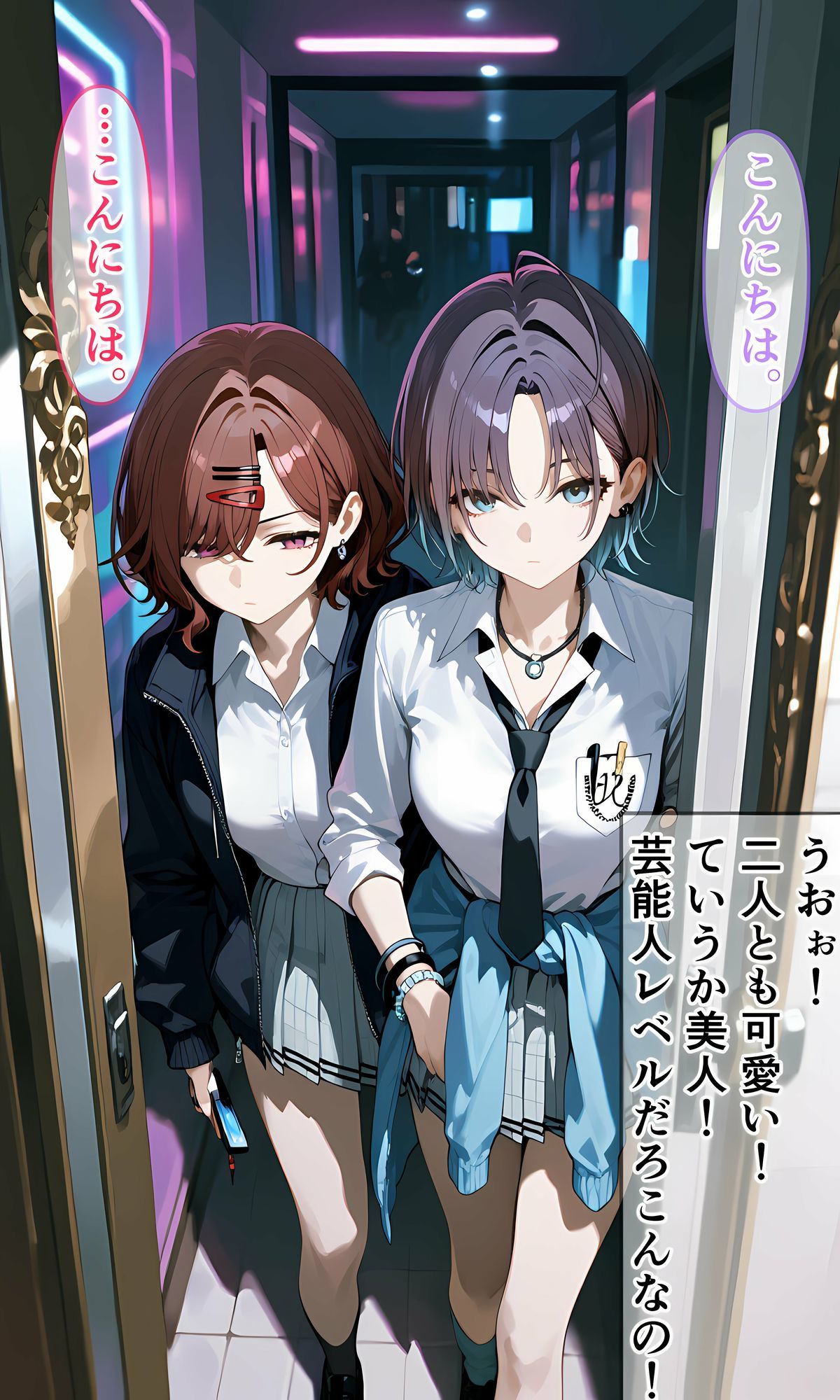 興味本位でパパ活体験してみたアイドル二人のサンプル画像 1