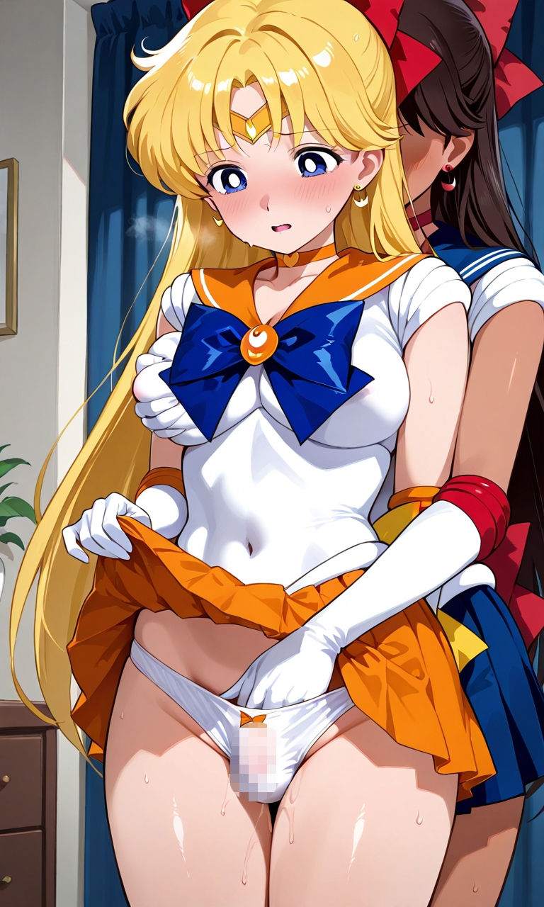セーラー戦士が悪の美少女戦士にふたなり乱暴される(おまけCG付き)のサンプル画像 1