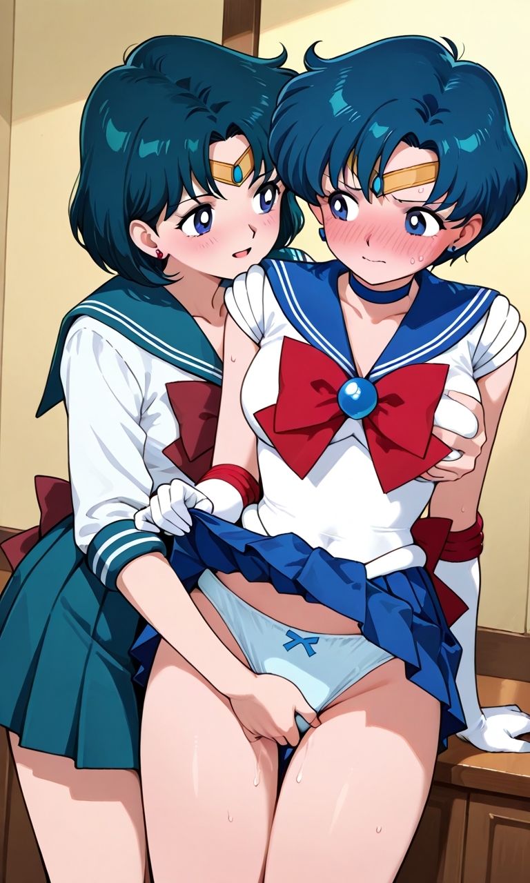 セーラー戦士が悪の美少女戦士にふたなり乱暴される(おまけCG付き)のサンプル画像 4