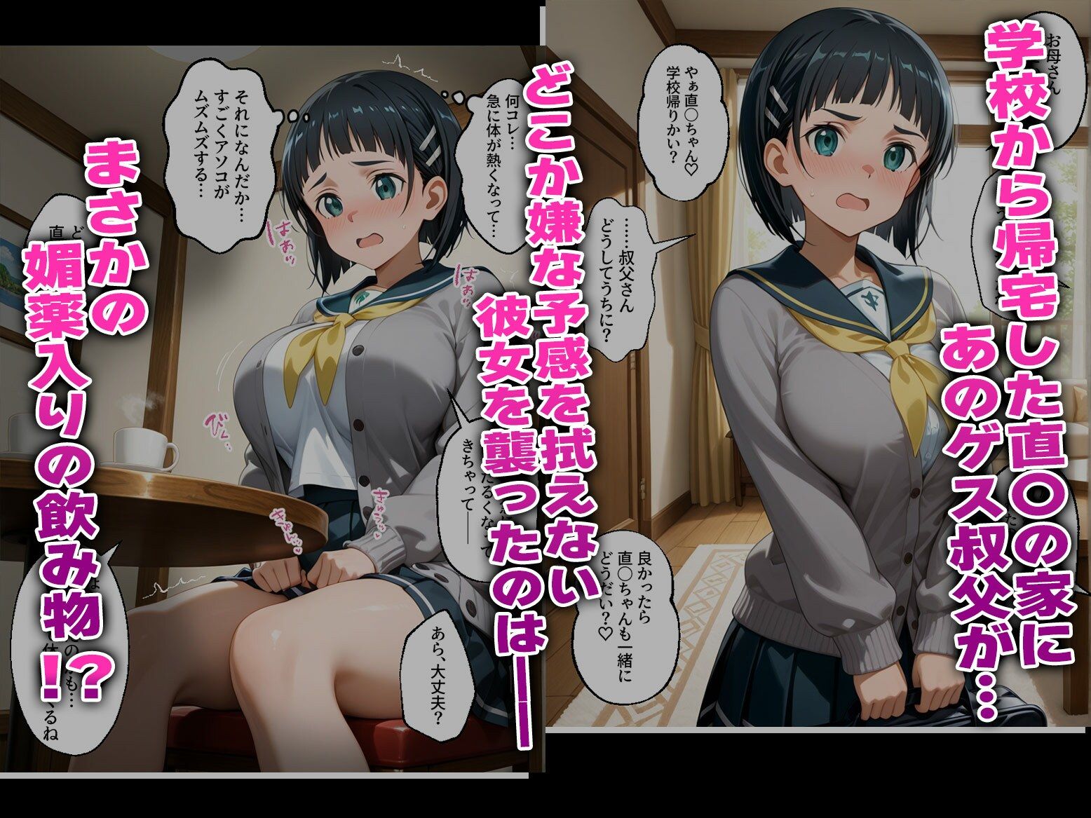【SA〇】寝取られ堕ちる彼女たち4 〜産後処女×媚薬レ〇プ〜のサンプル画像 4