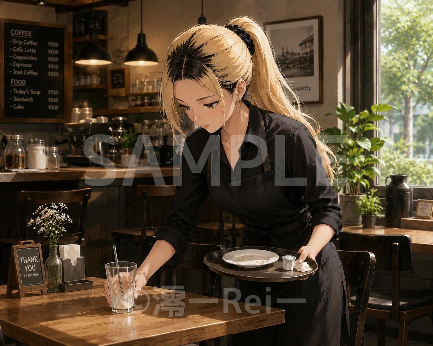 カフェの女性たちのサンプル画像 2