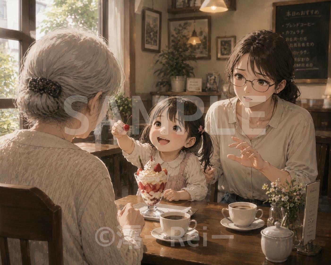 カフェの女性たちのサンプル画像 4