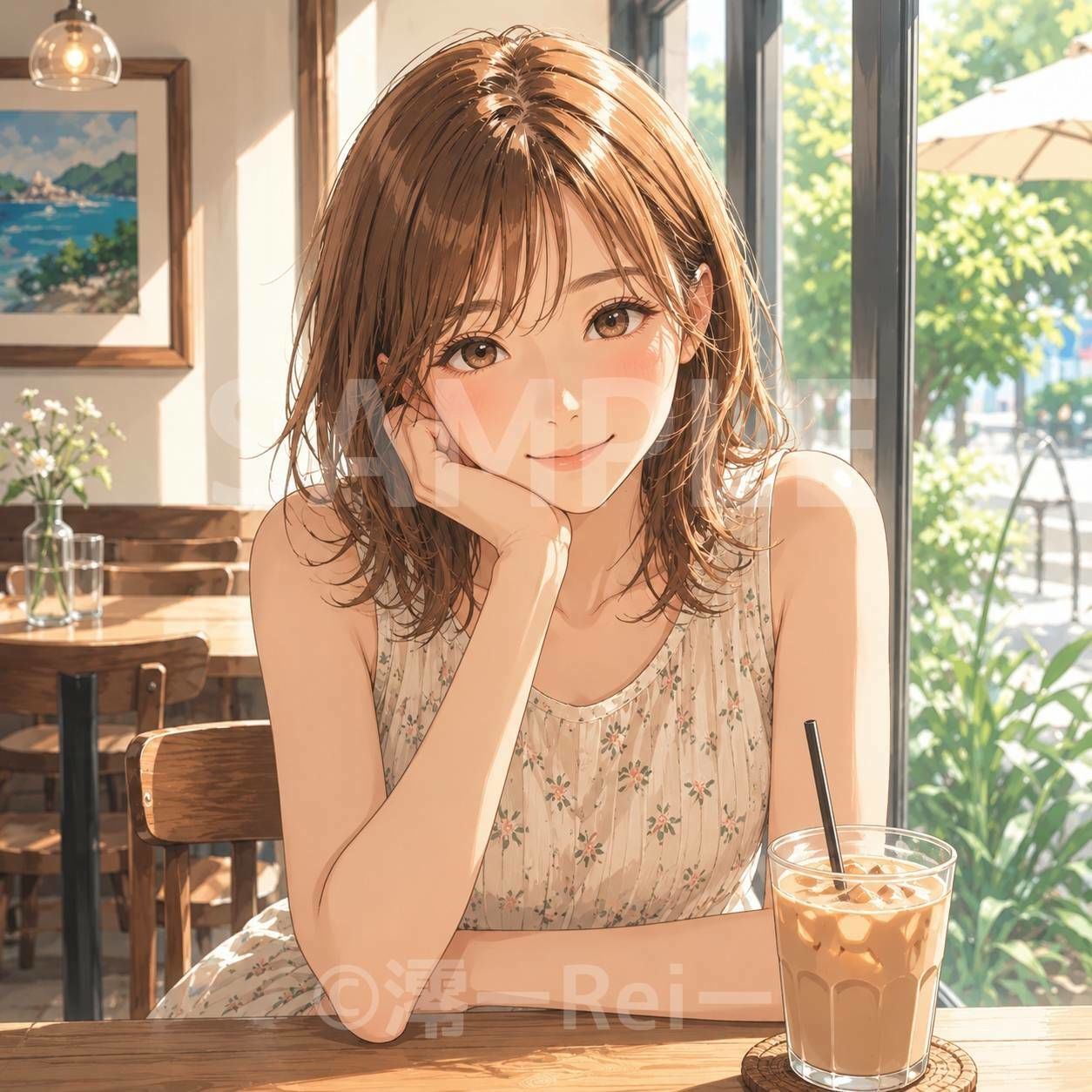 カフェの女性たちのサンプル画像 5
