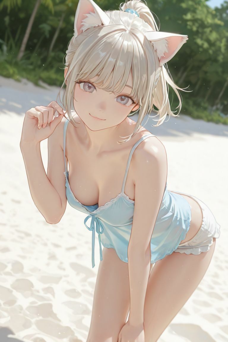 猫耳娘と夏の思い出のサンプル画像 1