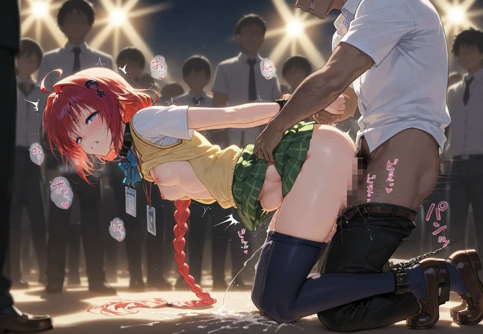 清楚JK彼女が文化祭で「全員の精液受けます」って公衆便器化www T〇LOVEるのサンプル画像 4
